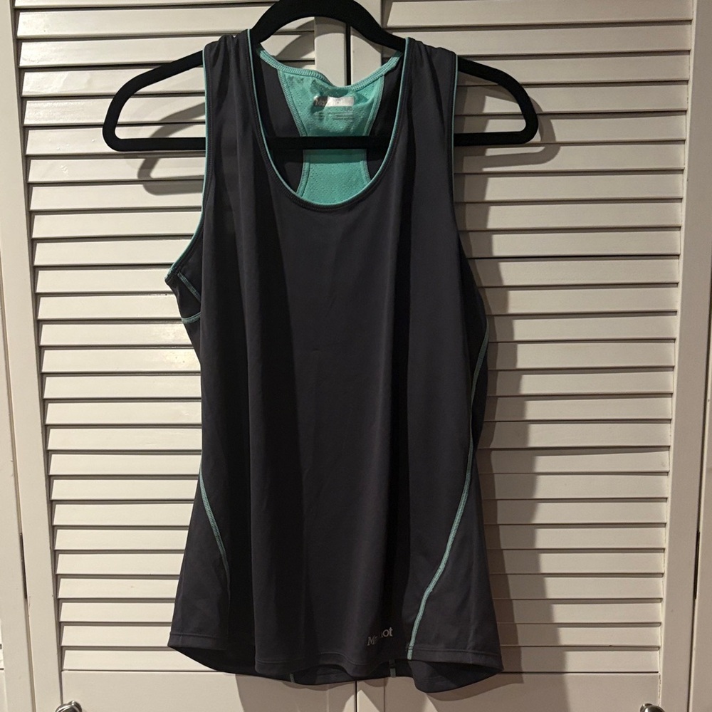 Marmot Teal and Gray Active Tank